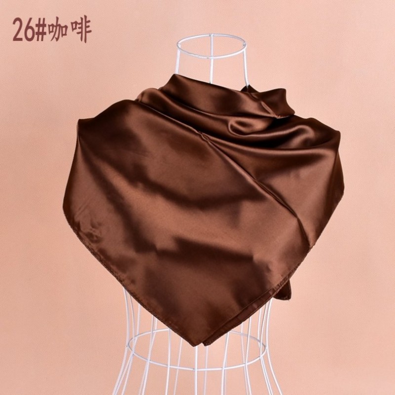 coffee Classic Satin Square Hijab