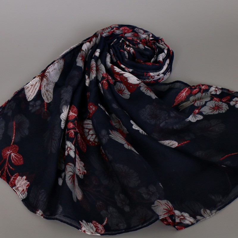 Navy Sprint Step Print Hijab