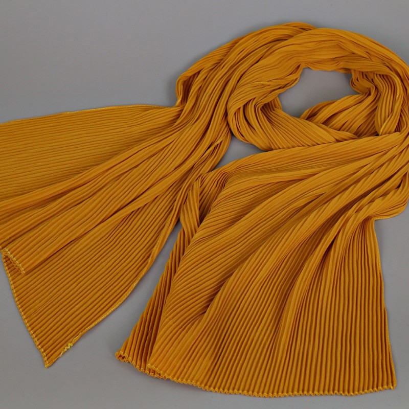 turmeric Pearl Chiffon Crinkle Hijab
