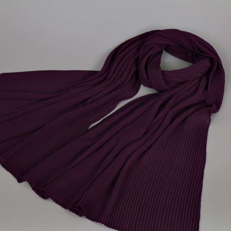 dark purple Pearl Chiffon Crinkle Hijab