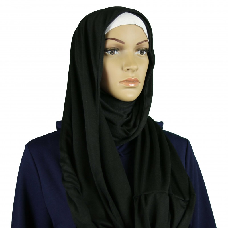 Black Infinity Jersey Hijab