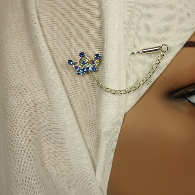 Princess Blue Hijab Pin