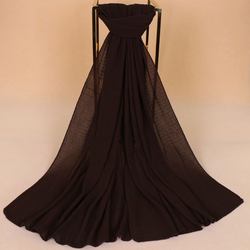 coffee Chiffon Crimp Crinkle Hijab