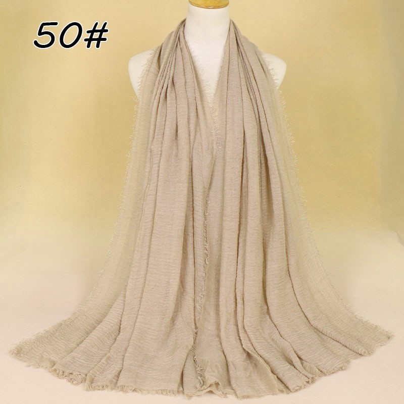 Cream Beige Cotton Vogue Maxi Hijab