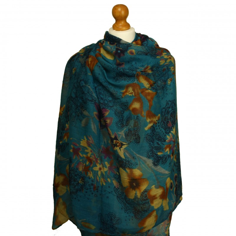 Floral Fresco Teal