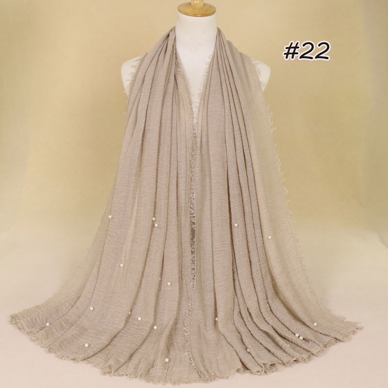 light khaki Pearl Vogue Maxi Hijab