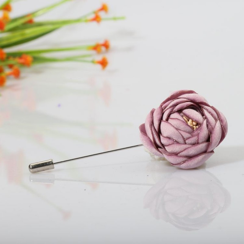 pink purple Large Floral Rosie Hijab Pin 