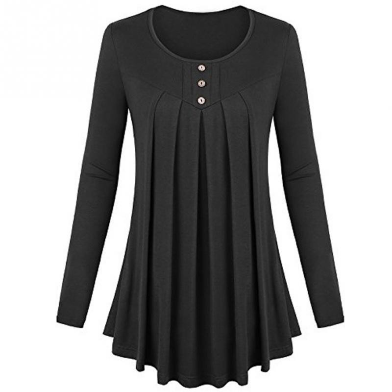 Black Pleated Top Large