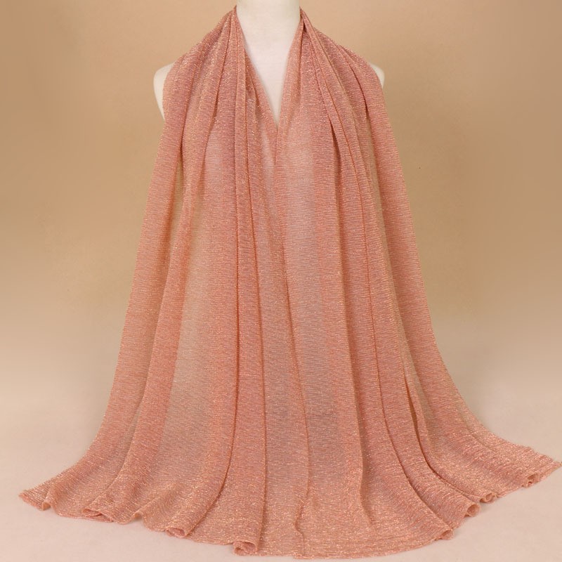 Snow tooth Gold Shimmer Silk Hijab