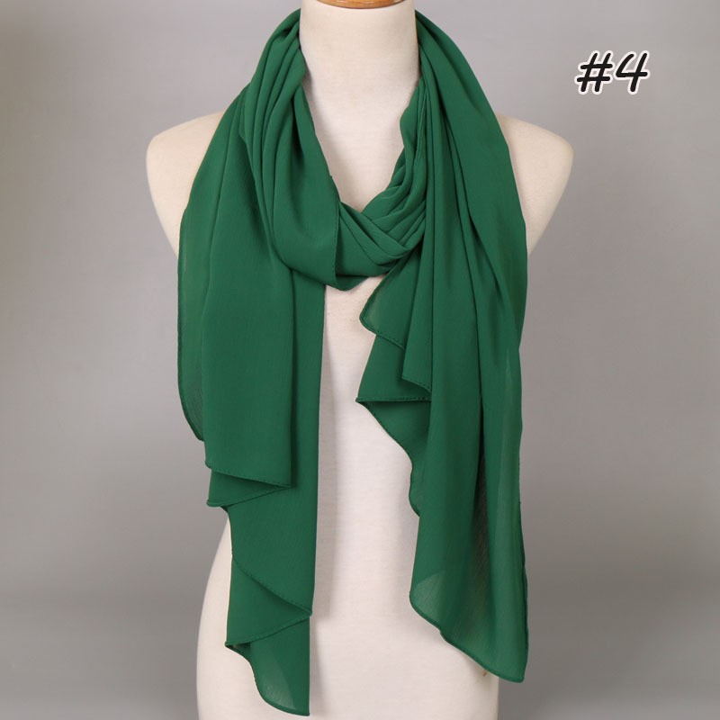 bright green Crinkle Textured Chiffon Hijab