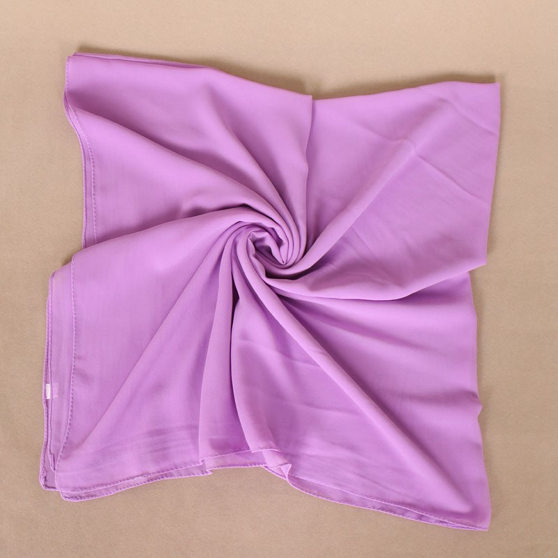 light purple Pearl Chiffon Square Hijab