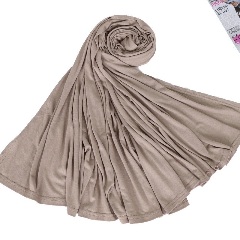 khaki Quality Cotton Jersey Hijab