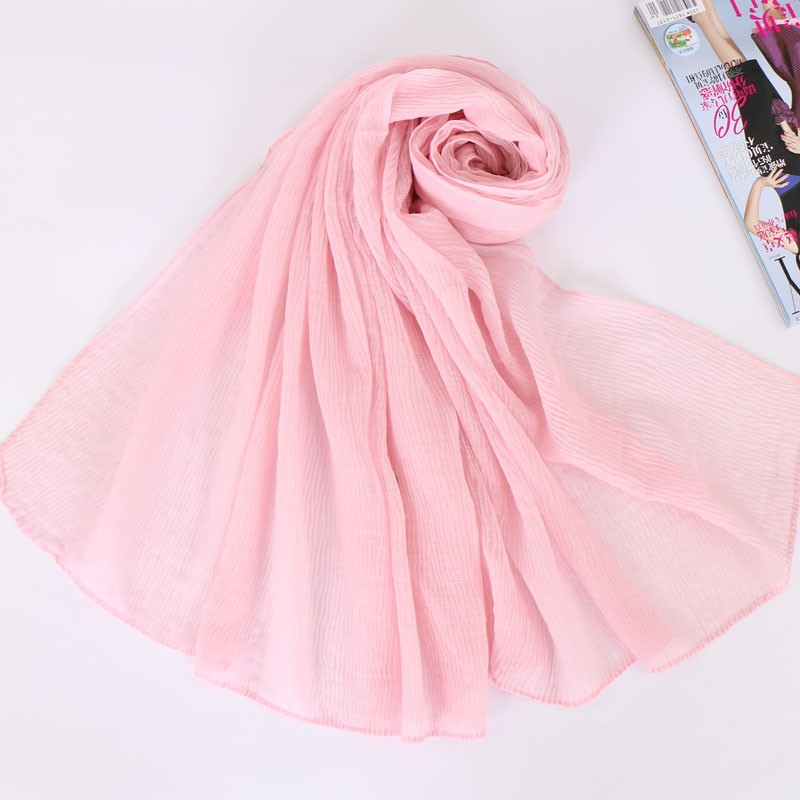 light powder Crimp Cotton Crinkle Hijab