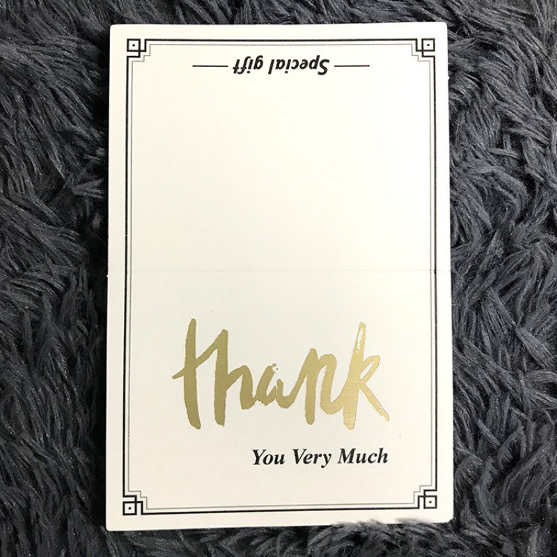 Thank You White Card Only Greeting Card Clearance