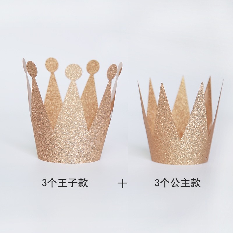 Champagne Birthday Crown Set Of 6 Glitter Birthday Party Hat
