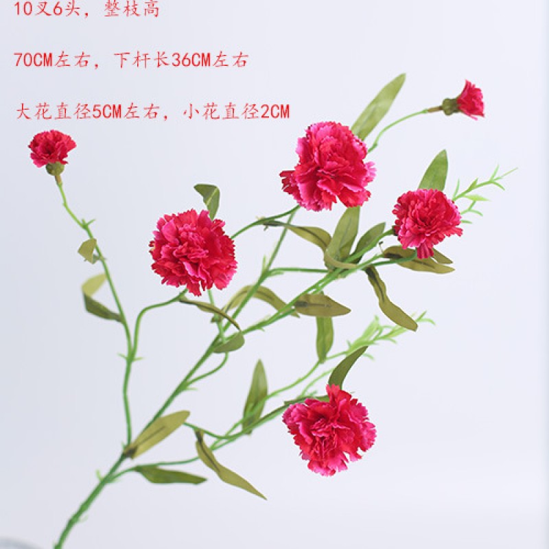 Rose Red Artificial small dianthus silk flower Clearance