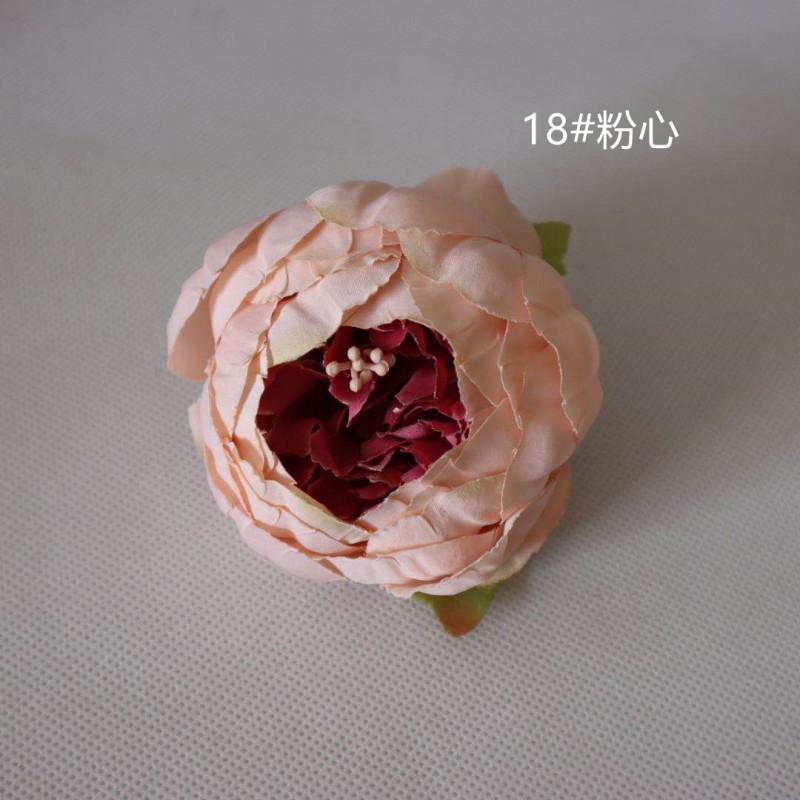 18# Autumn Light Pink Powder Core Artificial Peony Head Clearance