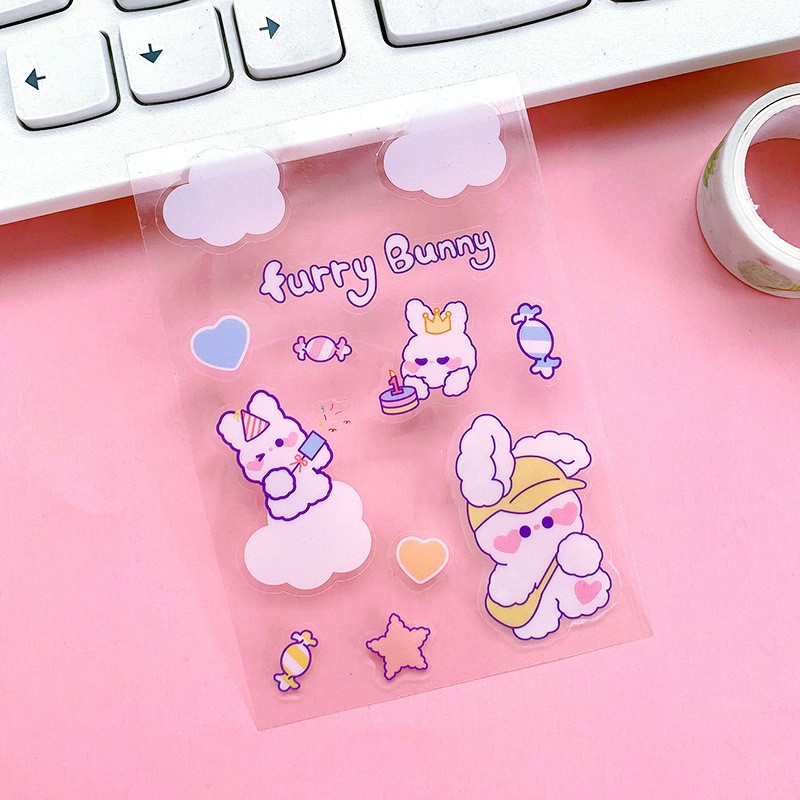 Backpack Rabbit Sticker Sheet