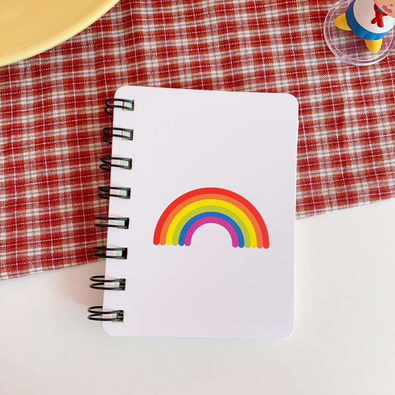 Cover 8# Rainbow Coil Memo Mini Notebook