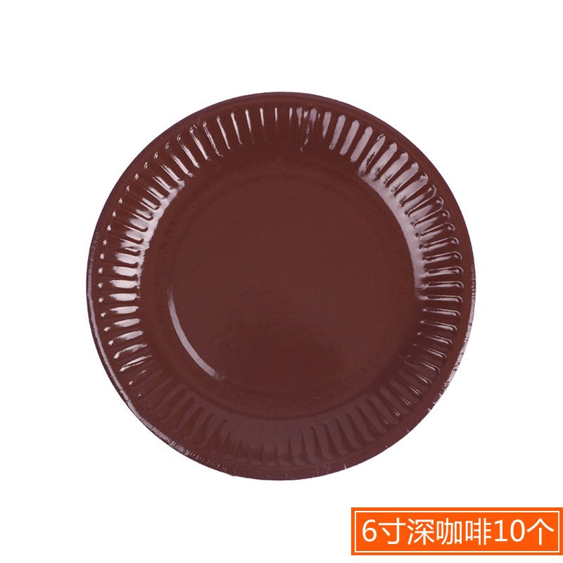 10 6 - Inch Deep Coffee Kids Craft Paper Plate Clearance