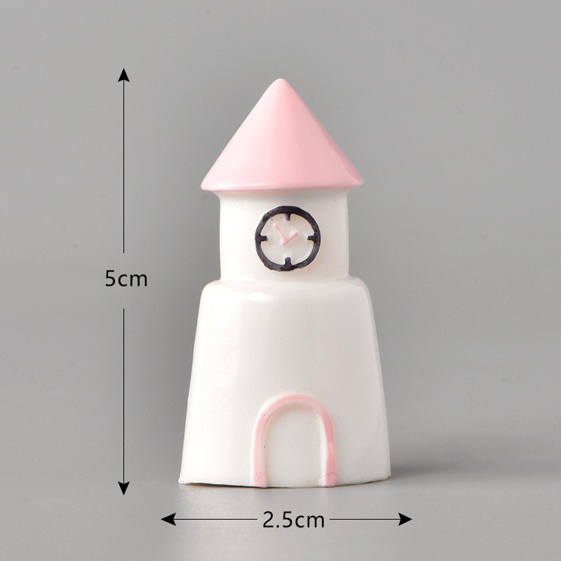 Clock Tower Pink Large Craft Miniatures Clearance