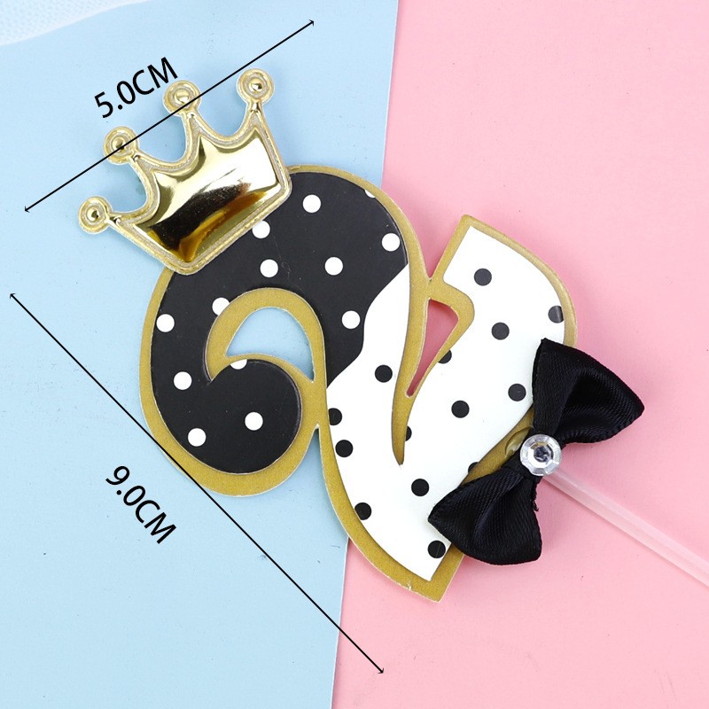 Black - Number 2 Cake Topper