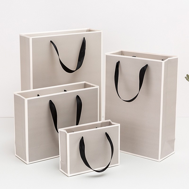 Silver Gray Laminations Vertical 4 18X10X23 Gift Bag