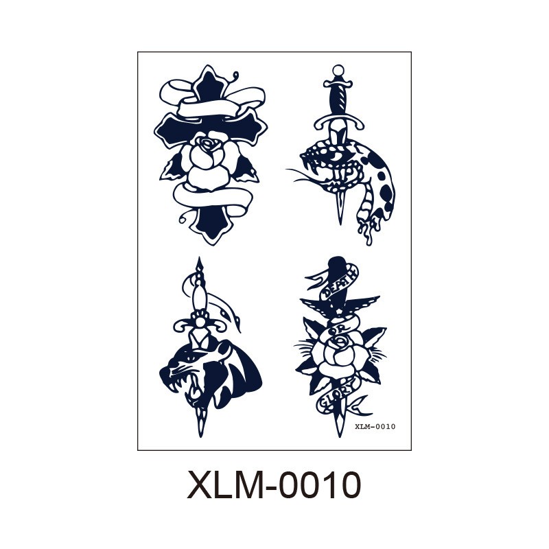 Pattern Xlm - 0010 110X160 Temporary Tattoo Sheet Clearance