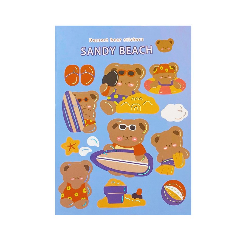 Blue Bear Sticker Sheet