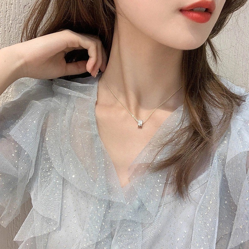 1168# Golden Diamond-Studded Waist Korean style Necklace Clearance