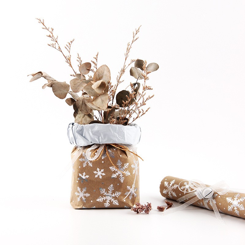 Silver Snowflake Wrapping Paper Clearance