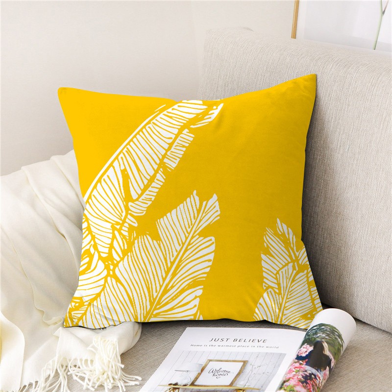 Tm001-15 (Banana Leaf)40 x 40Cm (A Single Pillowcase Does Not Contain A Core) Cushion Cover Clearance