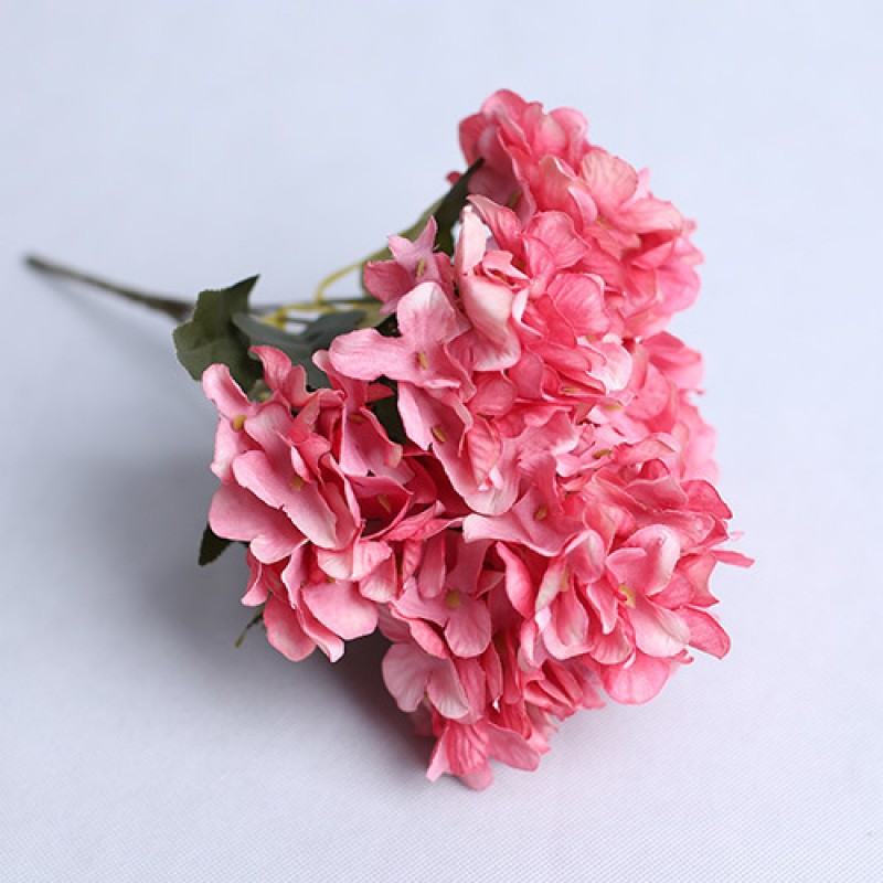 Rose Red Artificial 6-pronged hydrangea Clearance
