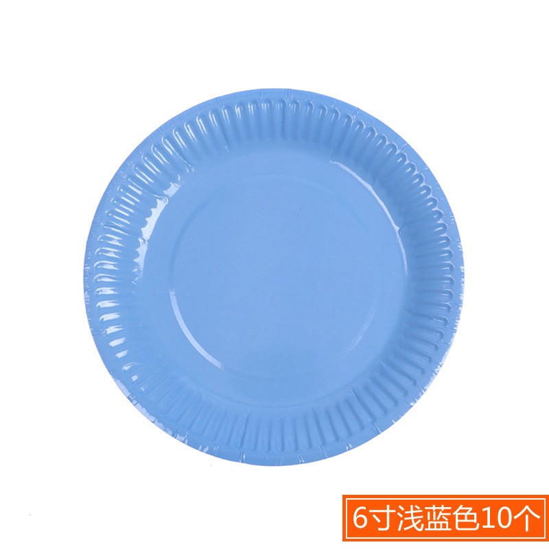6 Inches Light Blue 10 Kids Craft Paper Plate Clearance
