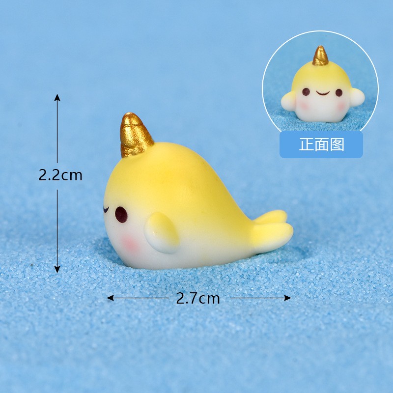No 6 Yellow Unicorn Micro Landscape Miniature Craft Supplies