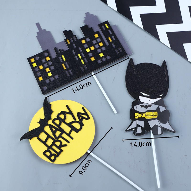 Batman - Pack Of 3 Cake Topper