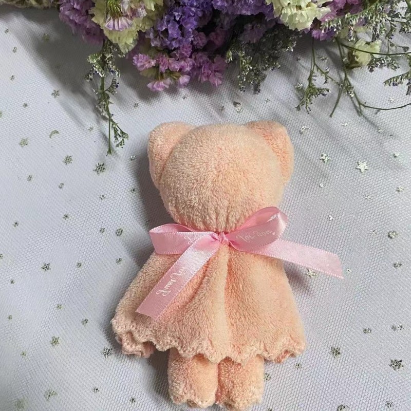 Pink Finished Bear Towel Gift