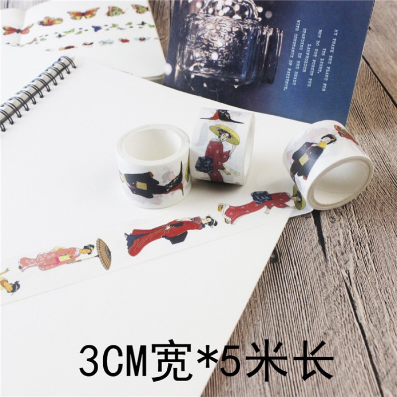 Kimono Woman Paper Washi Tape Clearance