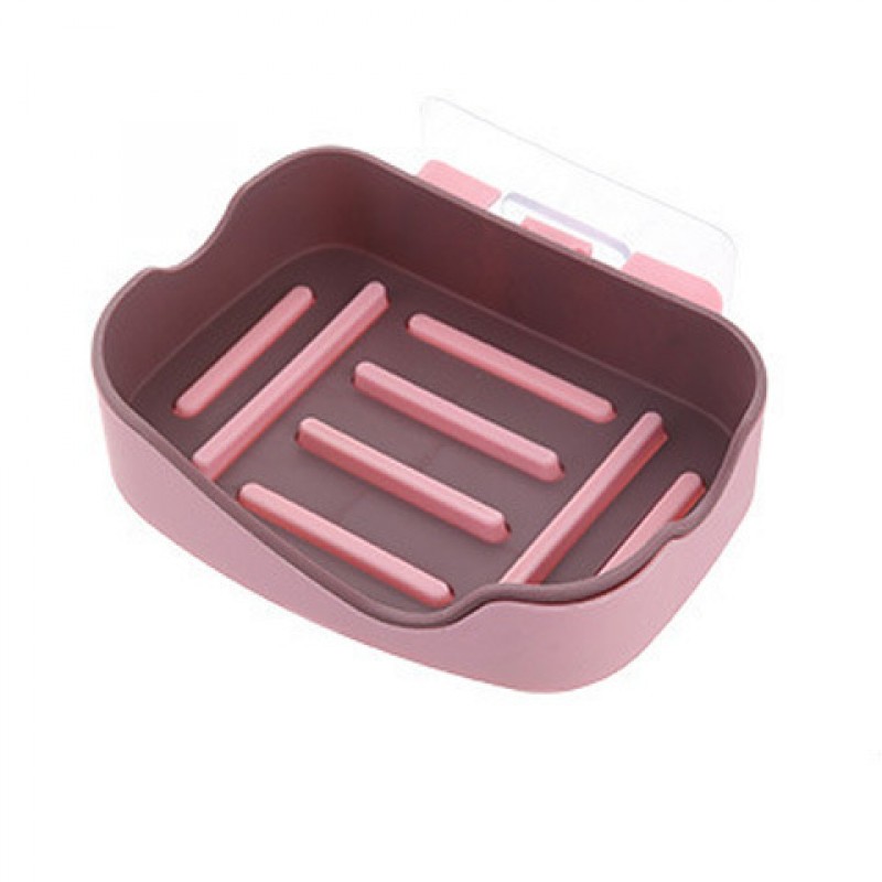 Oblique Mouth Soap with Box Purple Wall Mounted Soap Holder