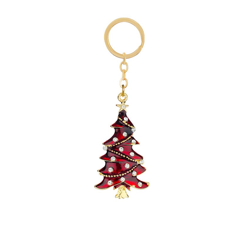 No. 10. Red Christmas Tree Allow Keyring