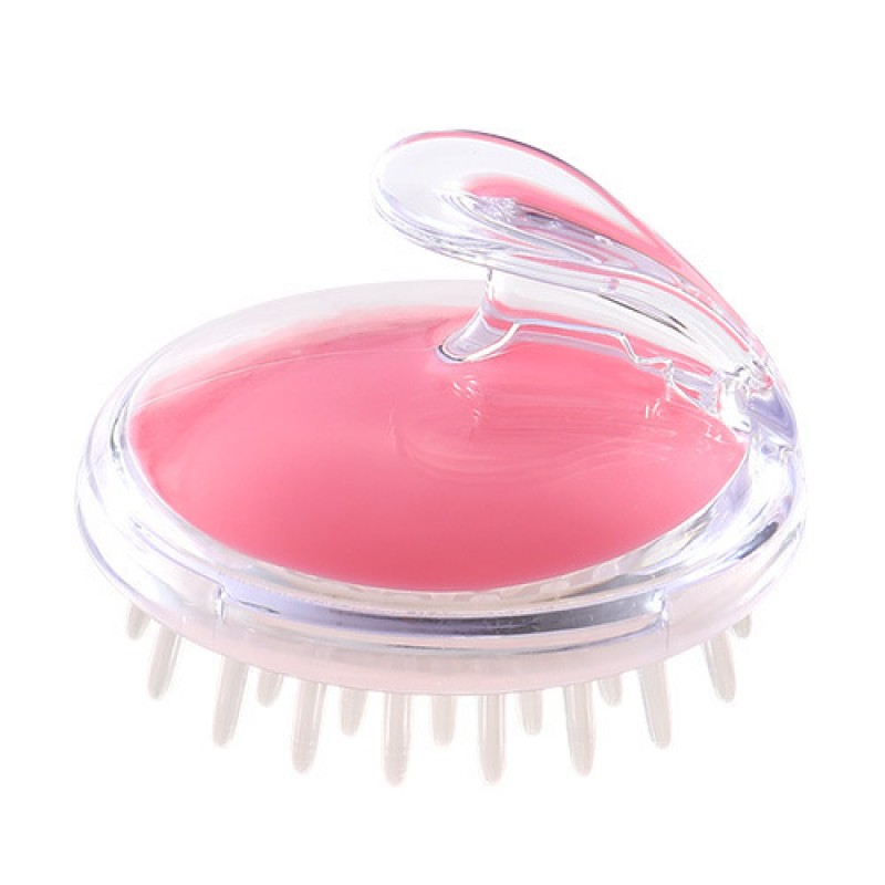 Pink Massage Shampoo Silicone Brush