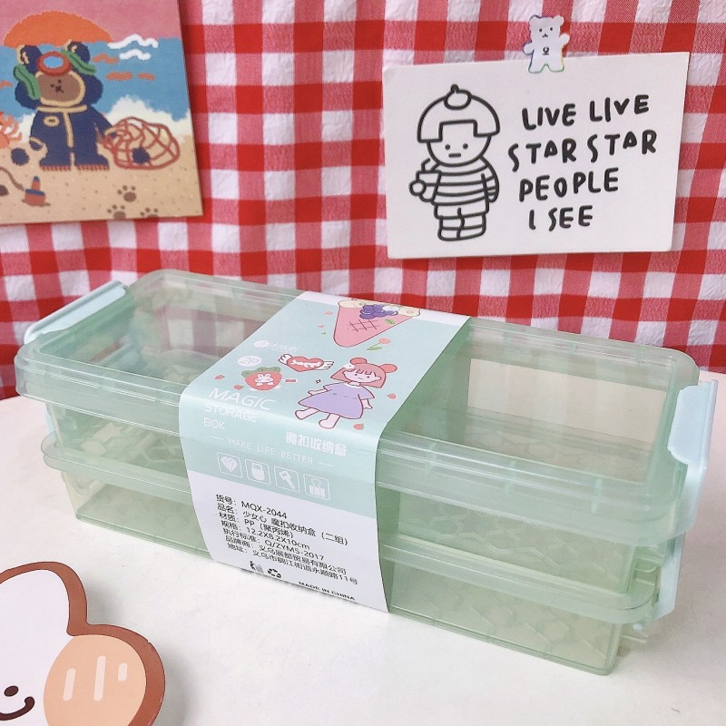 Green Ice Cream Storage Pen Box Pencil Case