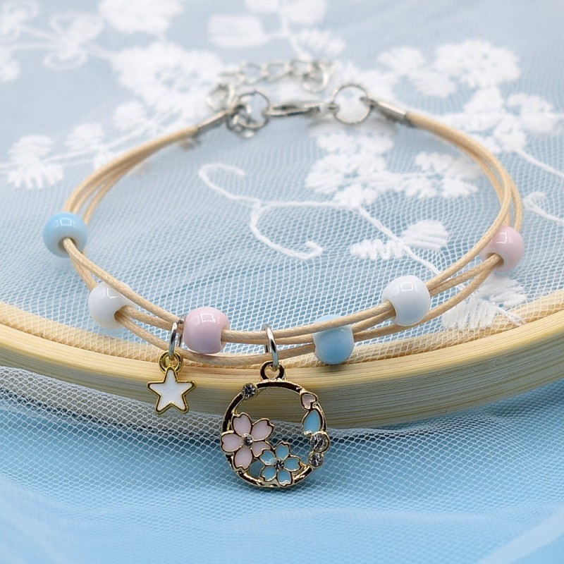 8 Pink Basket Bracelet