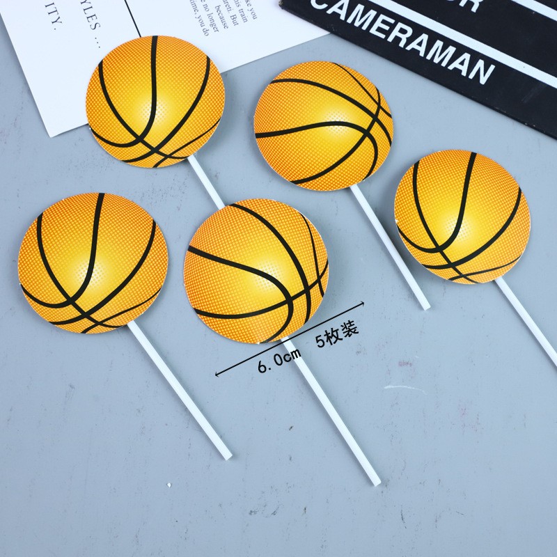Basketball 5 Pieces Cake Topper