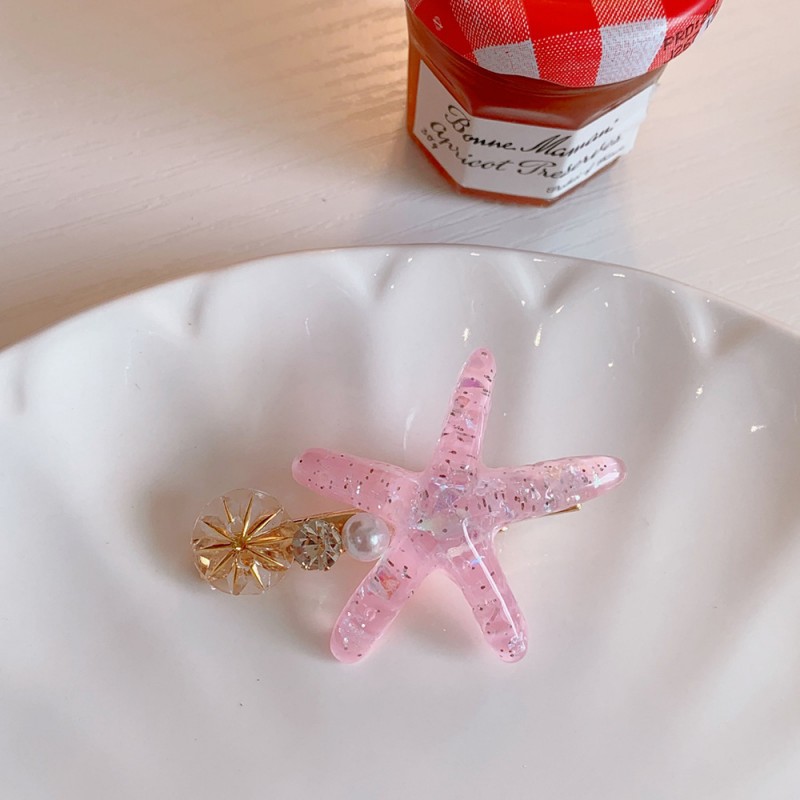 8# Pink Starfish Hairpin Hair Accessories Clearance