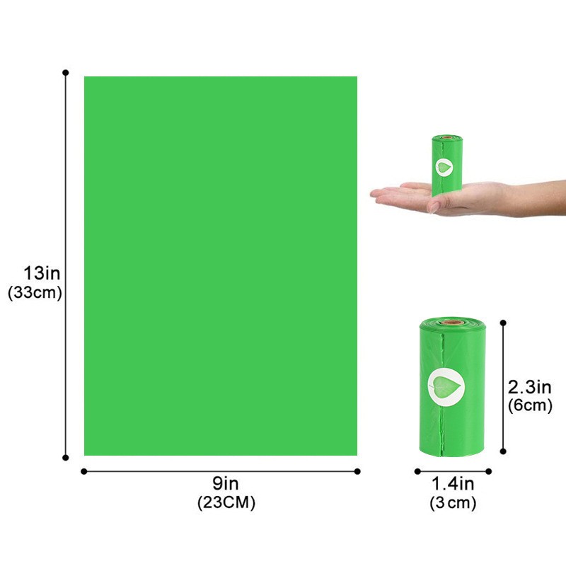Green 1 Roll Pet Poop Bags