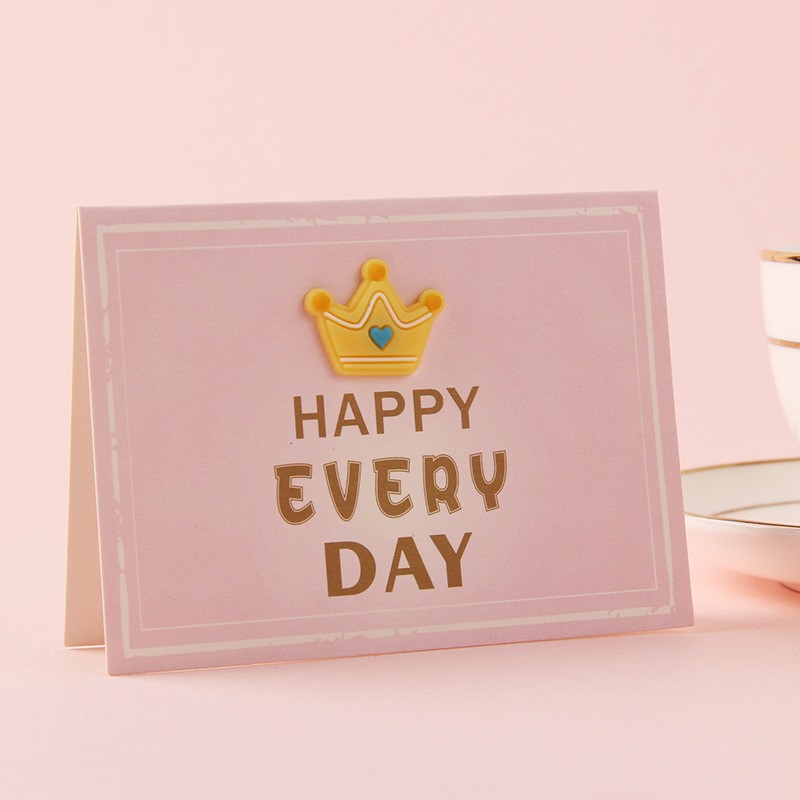 Happy Every Day Crown Icon Single Card Greeting Card