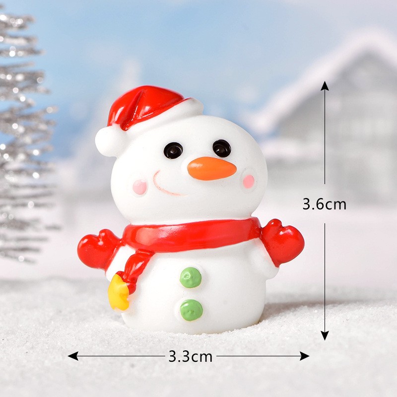 No 10 Proboscis Snowman Red Merry Christmas Micro Landscape Miniature Craft Supplies Clearance