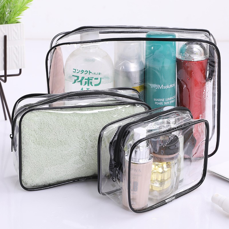 Black Large Pvc Cosmetic Travel Bag