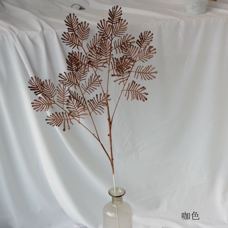 One-Piece Mimosa Coffee Artificial Flower